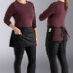 Chef Revival Black Poly-Cotton Customizable Bistro Bib Apron with 1 Pocket - 33 Chef Revival Black Poly-Cotton Customizable Bistro Bib Apron with 1 Pocket - 33
