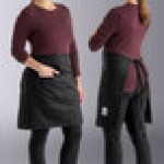 Chef Revival Black Poly-Cotton Customizable Bistro Bib Apron with 1 Pocket - 33 Chef Revival Black Poly-Cotton Customizable Bistro Bib Apron with 1 Pocket - 33
