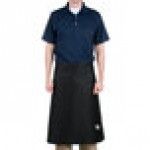 Chef Revival Black Poly-Cotton Customizable Bistro Bib Apron with 1 Pocket - 33 Chef Revival Black Poly-Cotton Customizable Bistro Bib Apron with 1 Pocket - 33