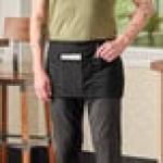 Chef Revival Black Poly-Cotton Customizable Waist Apron with 3 Pockets - 12