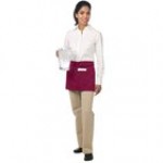 Chef Revival Black Poly-Cotton Customizable Waist Apron with 3 Pockets - 12