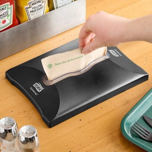 Tork Xpressnap Signature 600 Capacity Black Interfold In-Counter Napkin Dispenser N4 Tork Xpressnap Signature 600 Capacity Black Interfold In-Counter Napkin Dispenser N4