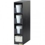 San Jamar L2204 Black 4-Compartment Vertical Countertop Lid Organizer with Straw Bin San Jamar L2204 Black 4-Compartment Vertical Countertop Lid Organizer with Straw Bin
