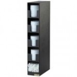 San Jamar L2204 Black 4-Compartment Vertical Countertop Lid Organizer with Straw Bin San Jamar L2204 Black 4-Compartment Vertical Countertop Lid Organizer with Straw Bin