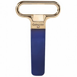 Franmara Ahh Super! Brass-Plated Two-Prong Customizable Cork Extractor with Dark Blue Sheath 2126-05