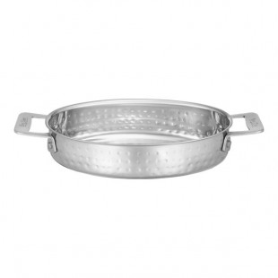 Bon Chef 60029HF Cucina 36 oz. Hammered Finish Stainless Steel Oval Dish Bon Chef 60029HF Cucina 36 oz. Hammered Finish Stainless Steel Oval Dish