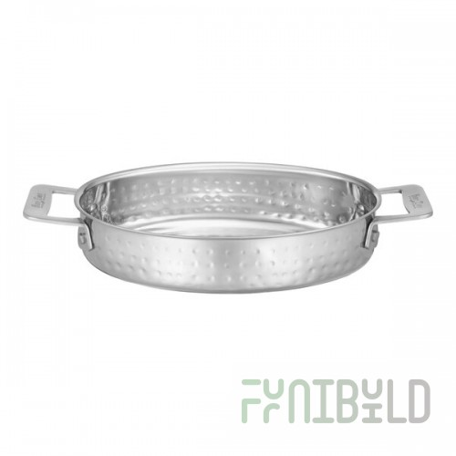 Bon Chef 60029HF Cucina 36 oz. Hammered Finish Stainless Steel Oval Dish
