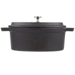 American Metalcraft CIPOV6040 18 oz. Pre- Seasoned Mini Cast Iron Oval Dutch Oven American Metalcraft CIPOV6040 18 oz. Pre- Seasoned Mini Cast Iron Oval Dutch Oven