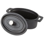 American Metalcraft CIPOV6040 18 oz. Pre- Seasoned Mini Cast Iron Oval Dutch Oven American Metalcraft CIPOV6040 18 oz. Pre- Seasoned Mini Cast Iron Oval Dutch Oven