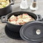 American Metalcraft CIPOV6040 18 oz. Pre- Seasoned Mini Cast Iron Oval Dutch Oven American Metalcraft CIPOV6040 18 oz. Pre- Seasoned Mini Cast Iron Oval Dutch Oven