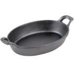 American Metalcraft CIPOV9567 36 oz. Pre-Seasoned Mini Cast Iron Oval Casserole Dish American Metalcraft CIPOV9567 36 oz. Pre-Seasoned Mini Cast Iron Oval Casserole Dish