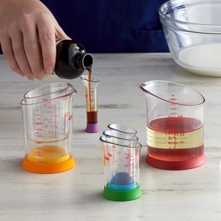 OXO 11124400 Good Grips 1 tsp. to 1 Cup 7-Piece Color-Coded Beaker Measuring Cup Set