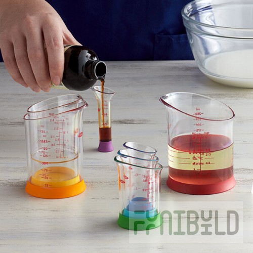 OXO 11124400 Good Grips 1 tsp. to 1 Cup 7-Piece Color-Coded Beaker Measuring Cup Set