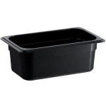 Vigor 1/4 Size Black Polycarbonate Food Pan - 4