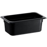 Vigor 1/4 Size Black Polycarbonate Food Pan - 4