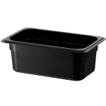 Vigor 1/4 Size Black Polycarbonate Food Pan - 4