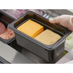 Vigor 1/4 Size Black Polycarbonate Food Pan - 4