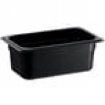 Vigor 1/4 Size Black Polycarbonate Food Pan - 4