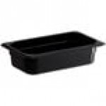 Vigor 1/4 Size Black Polycarbonate Food Pan - 4