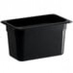 Vigor 1/4 Size Black Polycarbonate Food Pan - 4