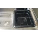 Vigor 1/4 Size Black Polycarbonate Food Pan - 4