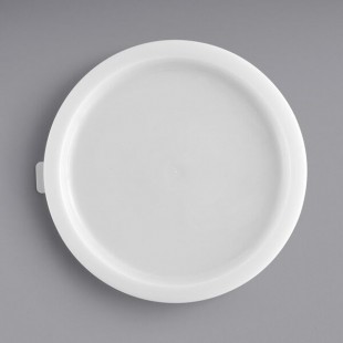 Cambro 12, 18, and 22 Qt. White Round Polyethylene Food Storage Container Lid RFSC12148 - 6/Case