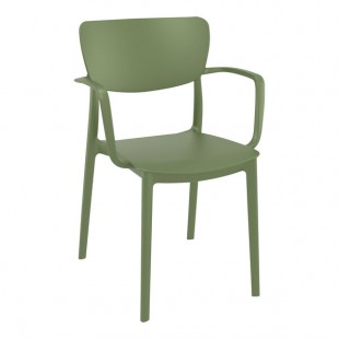Siesta Lisa Olive Green Resin Outdoor Dining Arm Chair Siesta Lisa Olive Green Resin Outdoor Dining Arm Chair