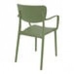 Siesta Lisa Olive Green Resin Outdoor Dining Arm Chair