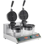 Carnival King WBM26DGT Non-Stick Double Belgian Waffle Maker with Digital Timer and Temperature Controls - 120V