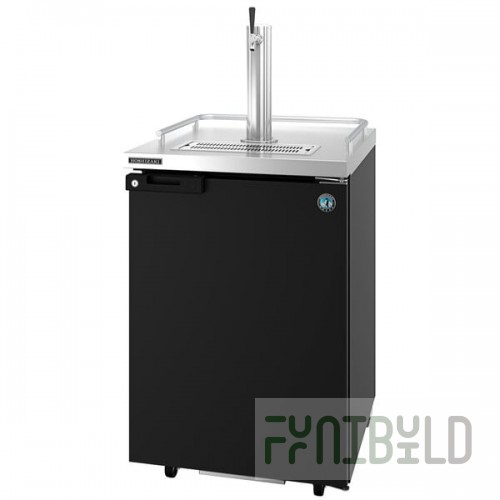 Hoshizaki DD24 Black Single Tap Kegerator Beer Dispenser - (1) 1/2 Keg Capacity