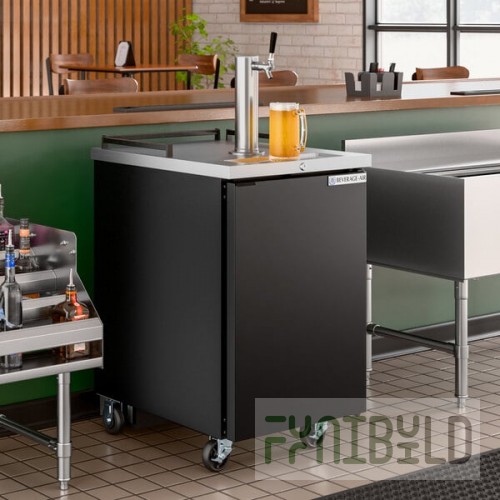 Beverage-Air BM23HC-B Black Single Tap Kegerator Beer Dispenser - (1) 1/2 Keg Capacity