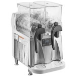 Bunn 58000.0002 Ultra NX White and Stainless Steel Double 3 Gallon Slushy Machine with Flat Lids - 120V Bunn 58000.0002 Ultra NX White and Stainless Steel Double 3 Gallon Slushy Machine with Flat Lids - 120V