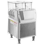 Bunn 58000.0002 Ultra NX White and Stainless Steel Double 3 Gallon Slushy Machine with Flat Lids - 120V Bunn 58000.0002 Ultra NX White and Stainless Steel Double 3 Gallon Slushy Machine with Flat Lids - 120V