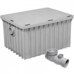 Endura 3925A02LO Lo-Pro 50 lb. 25 GPM Low Profile Grease Trap with 2