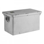 Endura 3925A02LO Lo-Pro 50 lb. 25 GPM Low Profile Grease Trap with 2