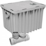 Endura 3925A02LO Lo-Pro 50 lb. 25 GPM Low Profile Grease Trap with 2