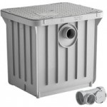 Endura 3925A02LO Lo-Pro 50 lb. 25 GPM Low Profile Grease Trap with 2