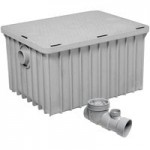Endura 3925A02LO Lo-Pro 50 lb. 25 GPM Low Profile Grease Trap with 2