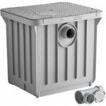 Endura 3925A02LO Lo-Pro 50 lb. 25 GPM Low Profile Grease Trap with 2
