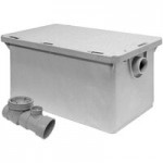 Endura 3925A02LO Lo-Pro 50 lb. 25 GPM Low Profile Grease Trap with 2