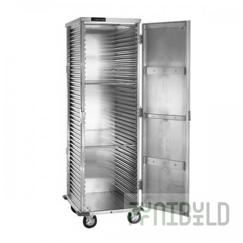 Cres Cor 100-1841-DSD Aluminum 39 Pan End Load Super-Duty Enclosed Non-Insulated Bun / Sheet Pan Rack - Assembled