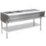 Eagle Group AWT4-1 Natural Gas Eight Pan Sealed Well Water Bath Steam Table with Galvanized Legs