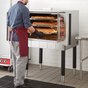 Cooking Performance Group FGC-100-N Single Deck Standard Depth Full Size Natural Gas Convection Oven with Legs - 54,000 BTU Cooking Performance Group FGC-100-N Single Deck Standard Depth Full Size Natural Gas Convection Oven with Legs - 54,000 BTU
