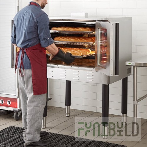 Cooking Performance Group FGC-100-N Single Deck Standard Depth Full Size Natural Gas Convection Oven with Legs - 54,000 BTU