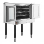 Cooking Performance Group FGC-100-N Single Deck Standard Depth Full Size Natural Gas Convection Oven with Legs - 54,000 BTU