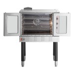 Cooking Performance Group FGC-100-N Single Deck Standard Depth Full Size Natural Gas Convection Oven with Legs - 54,000 BTU