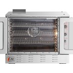 Cooking Performance Group FGC-100-N Single Deck Standard Depth Full Size Natural Gas Convection Oven with Legs - 54,000 BTU