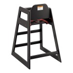 Lancaster Table & Seating Standard Height Wooden High Chair with Black Finish - Unassembled Lancaster Table & Seating Standard Height Wooden High Chair with Black Finish - Unassembled