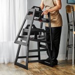 Lancaster Table & Seating Standard Height Wooden High Chair with Black Finish - Unassembled Lancaster Table & Seating Standard Height Wooden High Chair with Black Finish - Unassembled