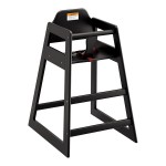 Lancaster Table & Seating Standard Height Wooden High Chair with Black Finish - Unassembled Lancaster Table & Seating Standard Height Wooden High Chair with Black Finish - Unassembled